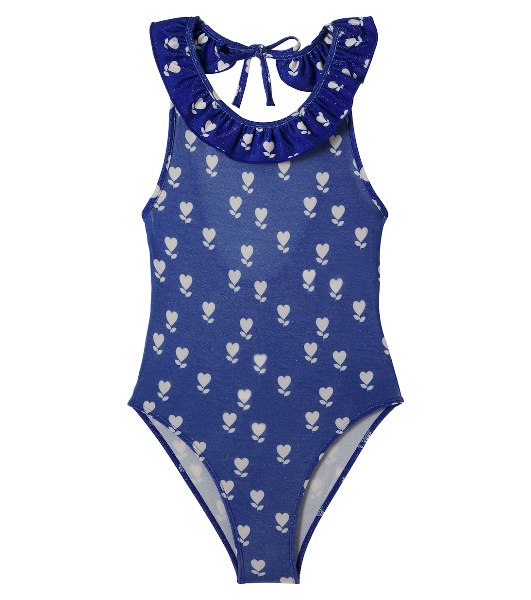 Nudist Flower printed ruffled swimsuit | Bonton
