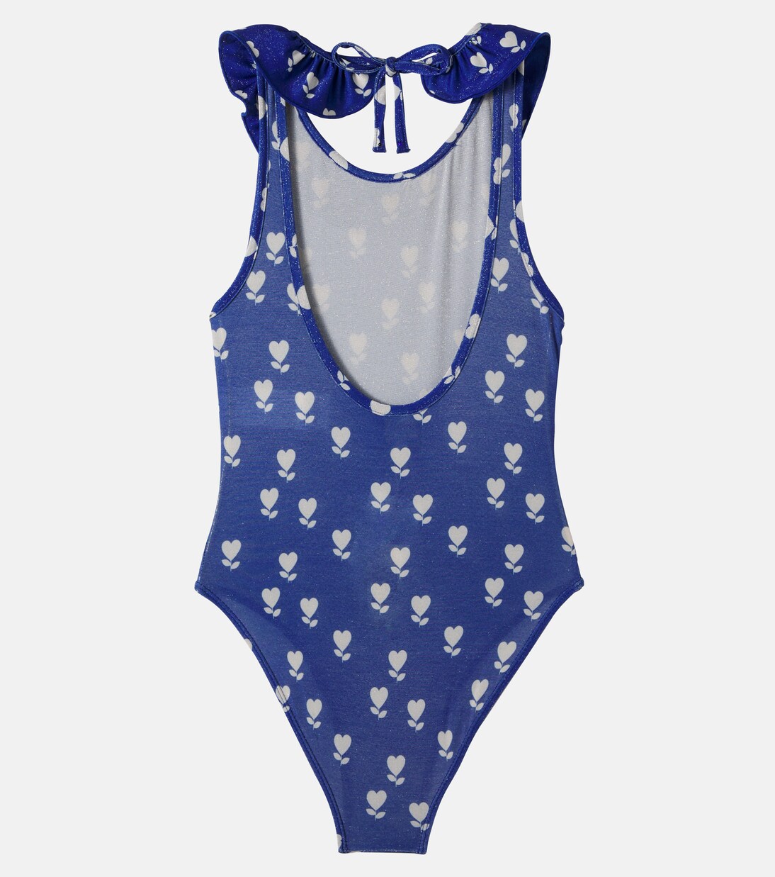 Nudist Flower printed ruffled swimsuit | Bonton