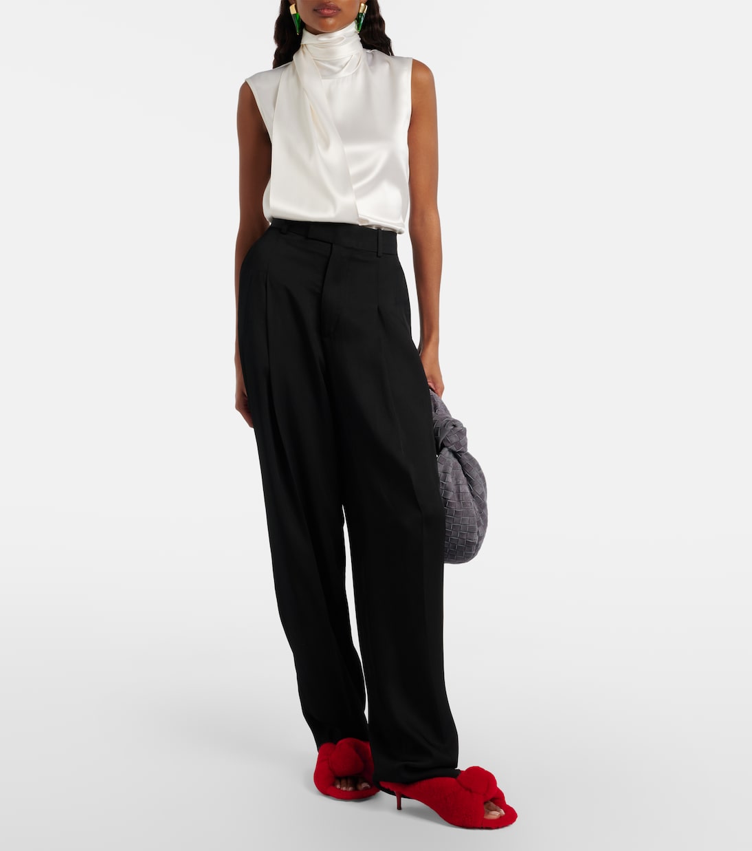 Top en satin de soie mélangée | Bottega Veneta