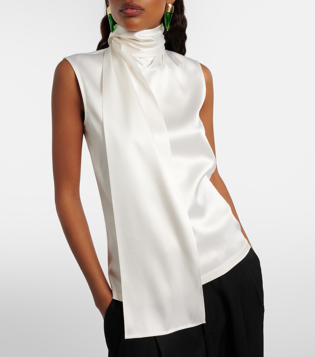 Top en satin de soie mélangée | Bottega Veneta