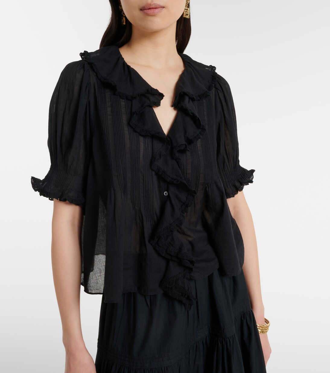 Henri cotton voile top | Dôen