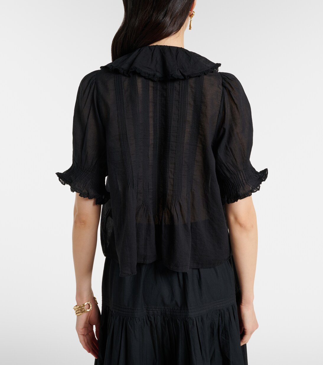 Henri cotton voile top | Dôen