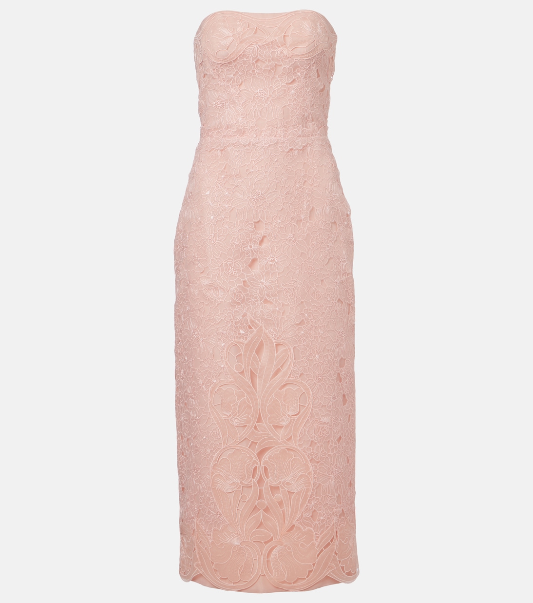 Jillie embroidered organza bustier gown | Costarellos