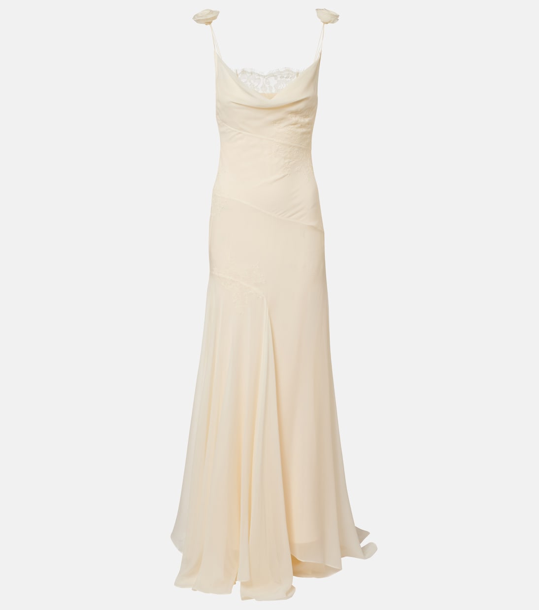 Bridal Dia silk chiffon gown | De La Vali