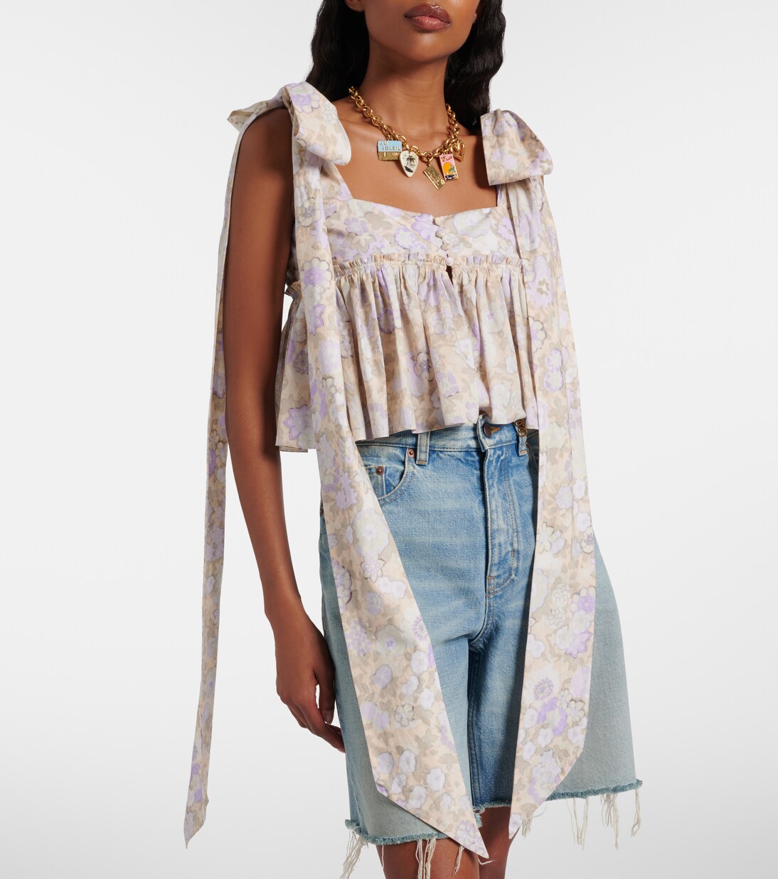 Bedrucktes Top aus Baumwolle | Chloé