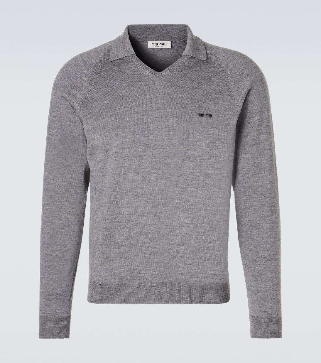 Virgin wool polo sweater | Miu Miu