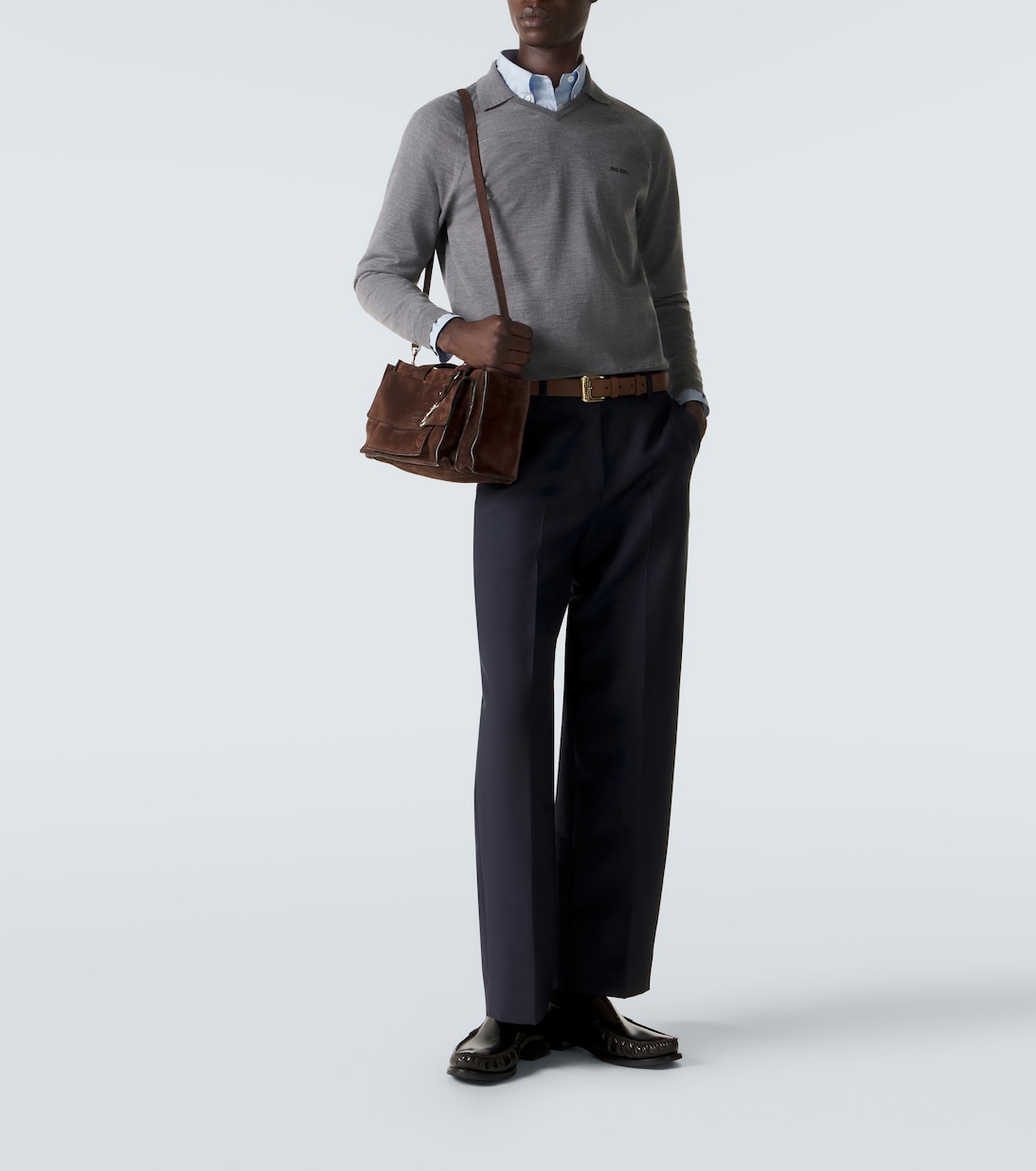 Virgin wool polo sweater | Miu Miu