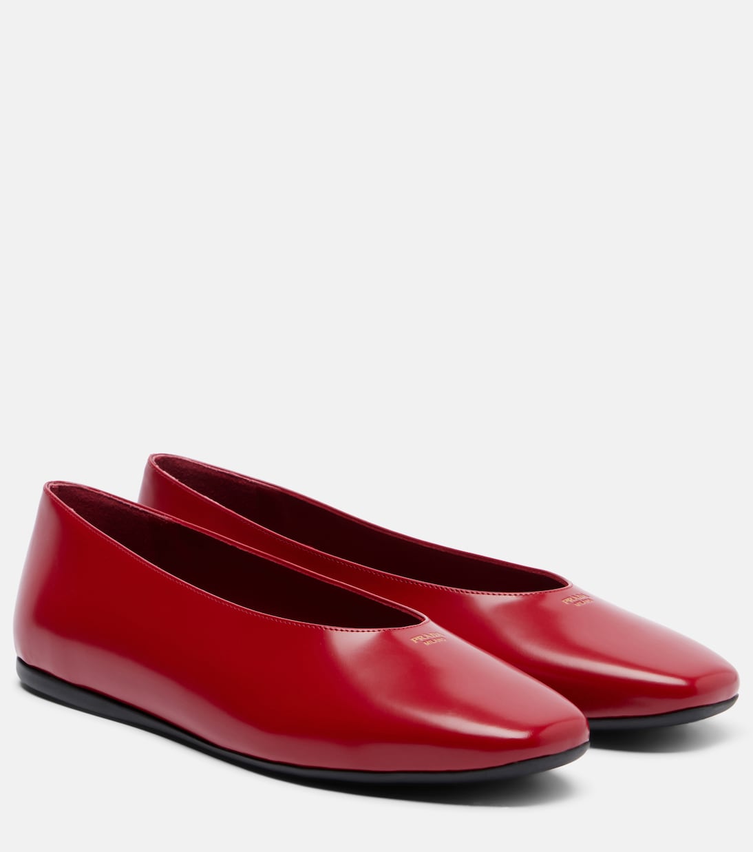 Leather ballet flats | Prada