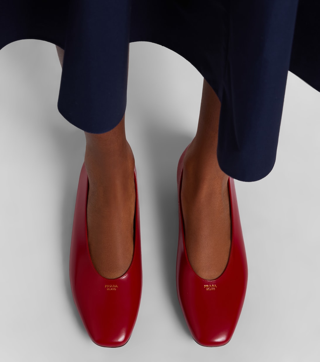 Leather ballet flats | Prada