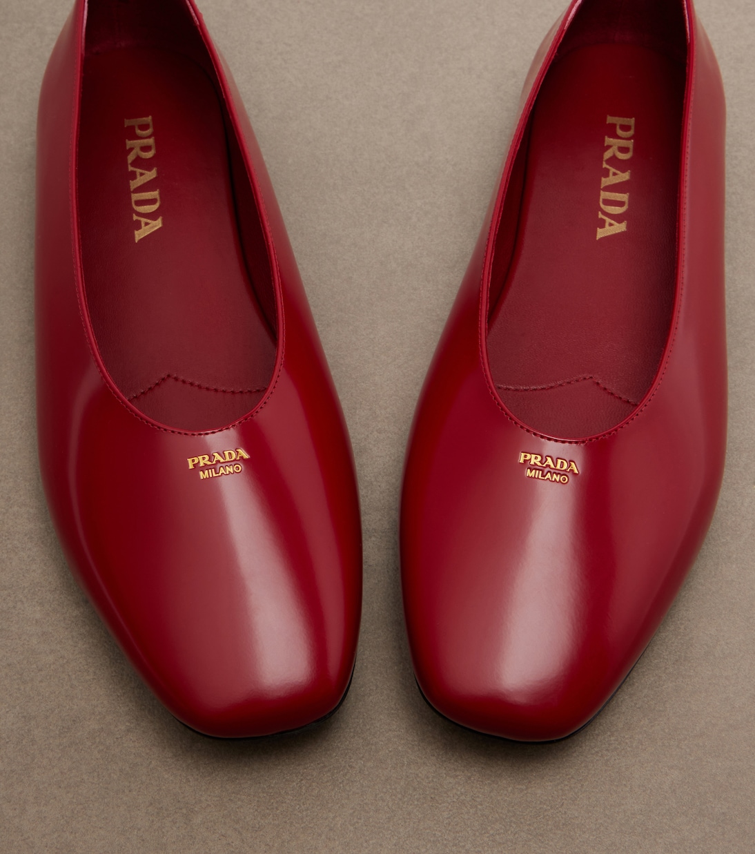 Leather ballet flats | Prada