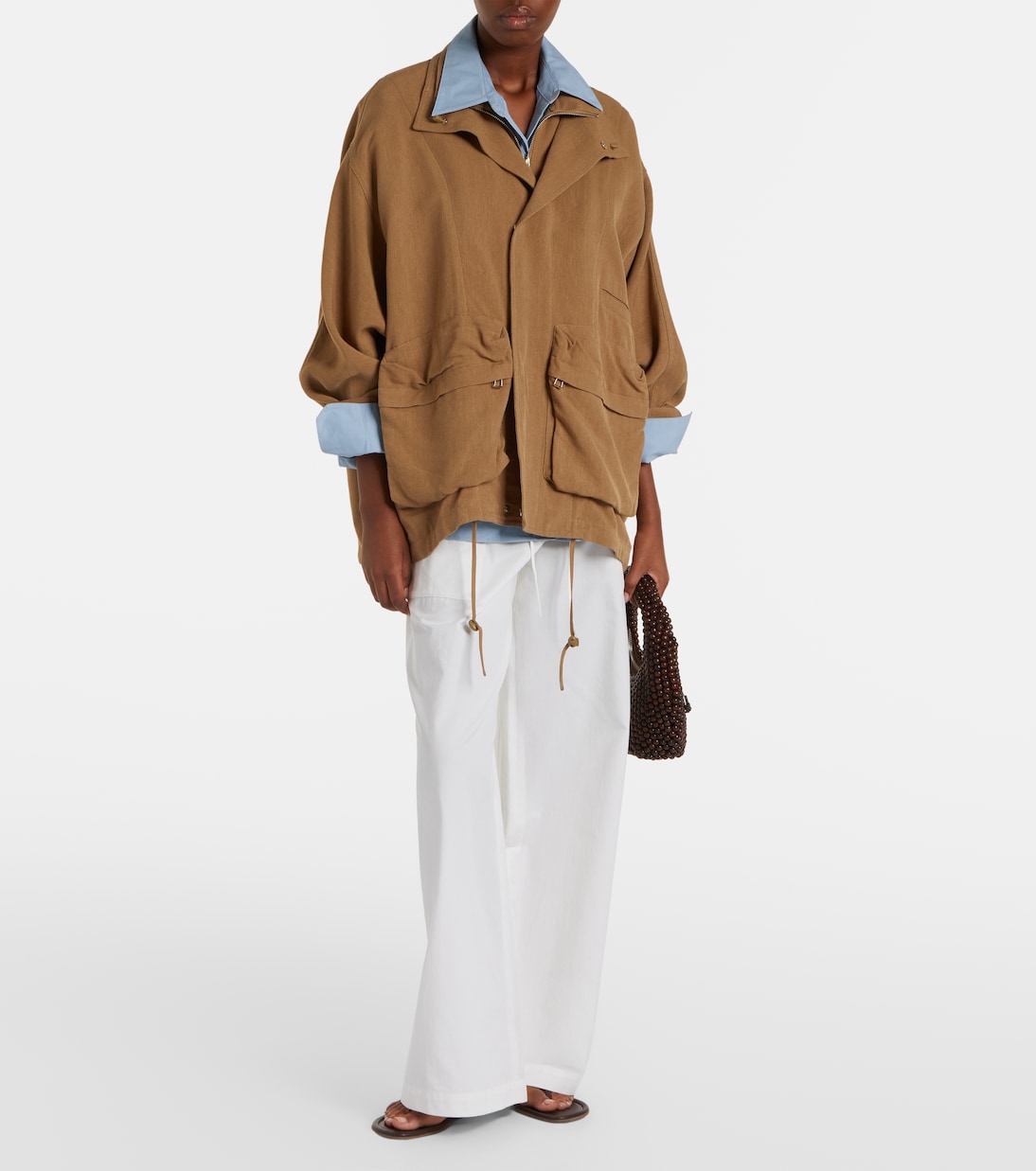 Freja皮革夹趾凉鞋 | Staud