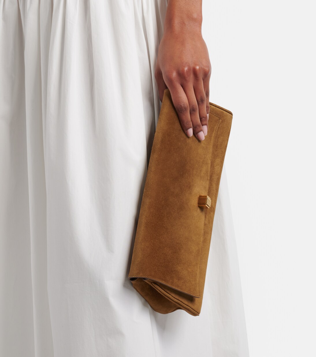 Clutch Audrey aus Veloursleder | Khaite