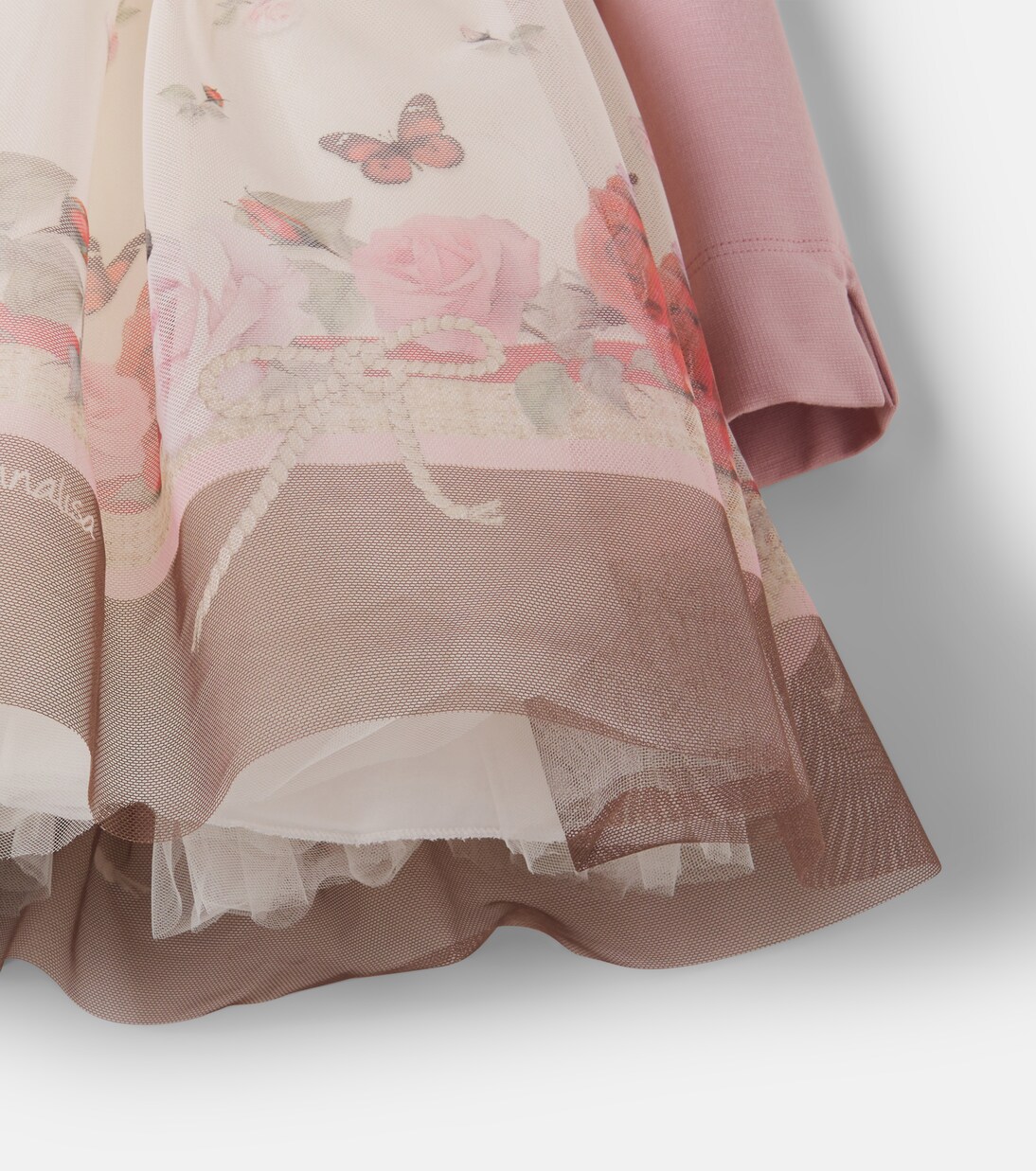 Belted printed ruffled dress | Monnalisa
