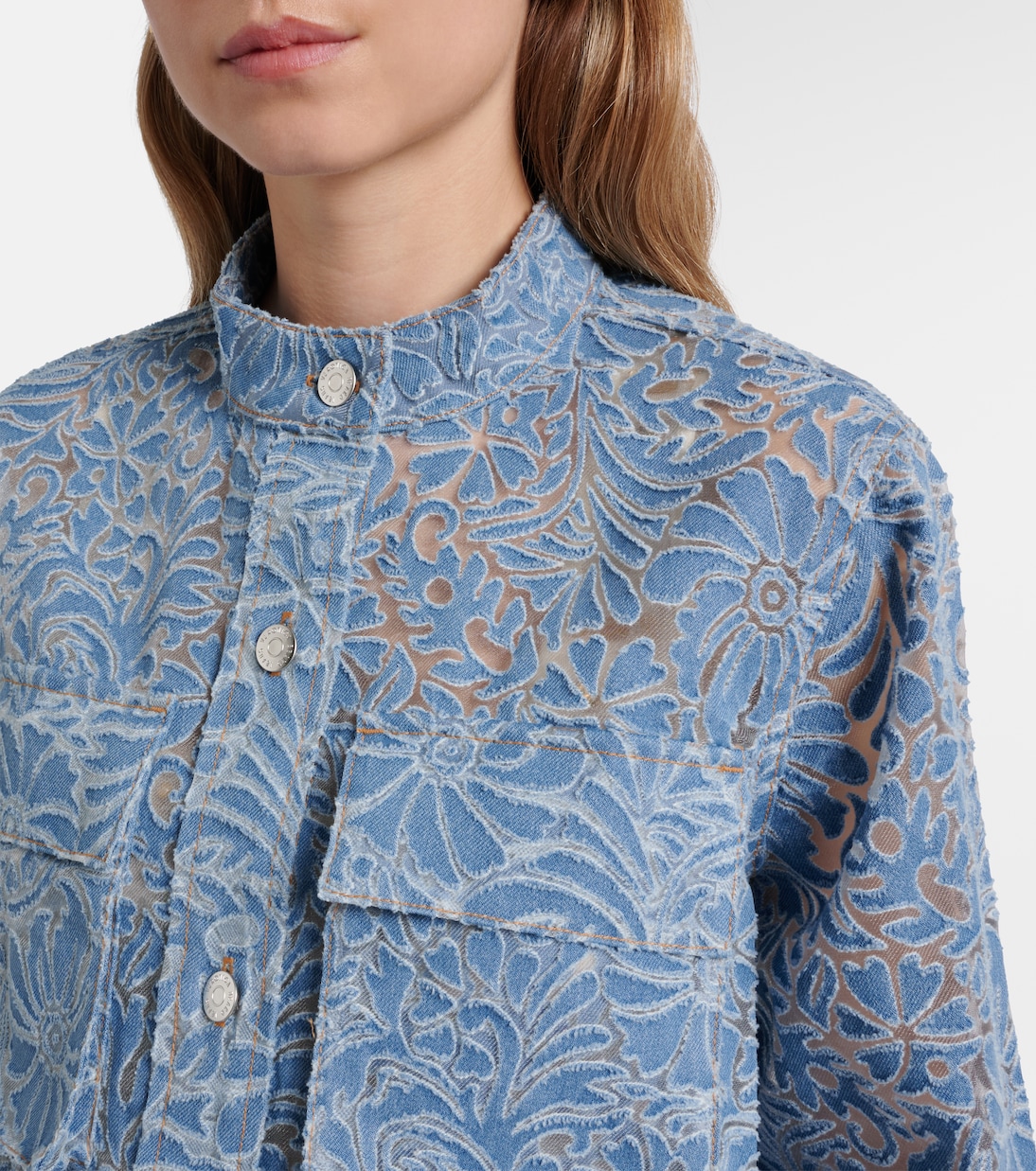 Bedruckte Jeansjacke Low | Veronica Beard