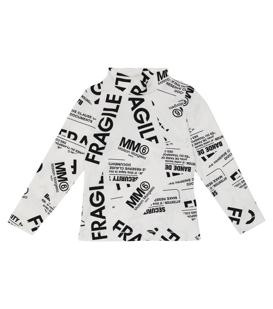 Printed stretch-cotton top | MM6 Maison Margiela Kids