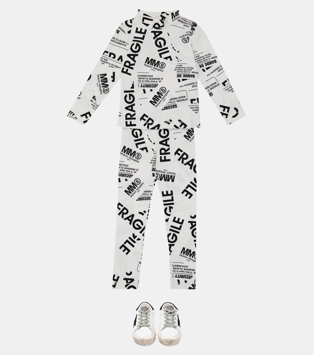 Printed stretch-cotton top | MM6 Maison Margiela Kids