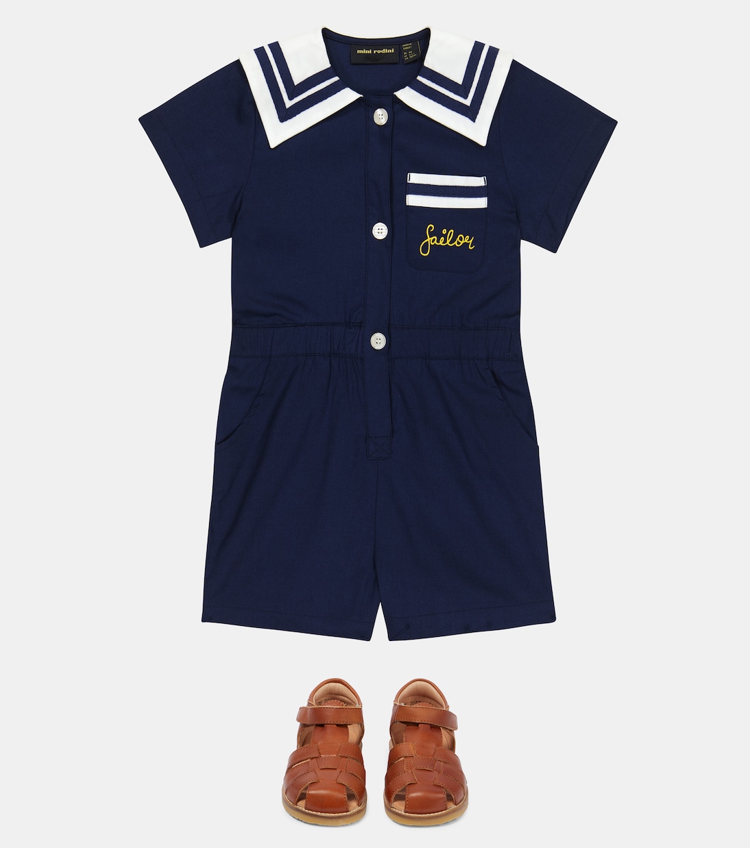 Cotton playsuit | Mini Rodini