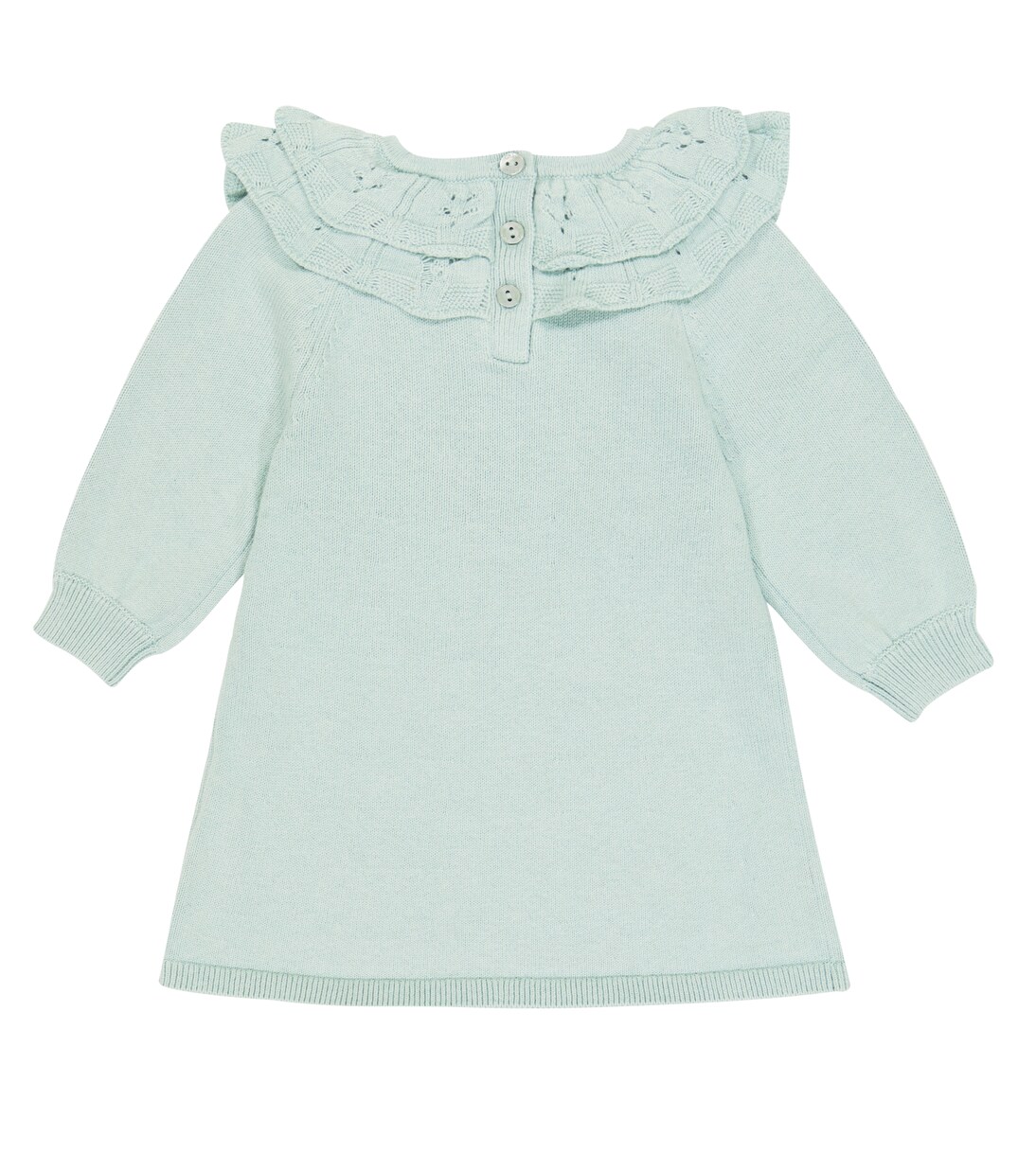 Baby - Abito in lana e cotone con volant | Chloé Kids