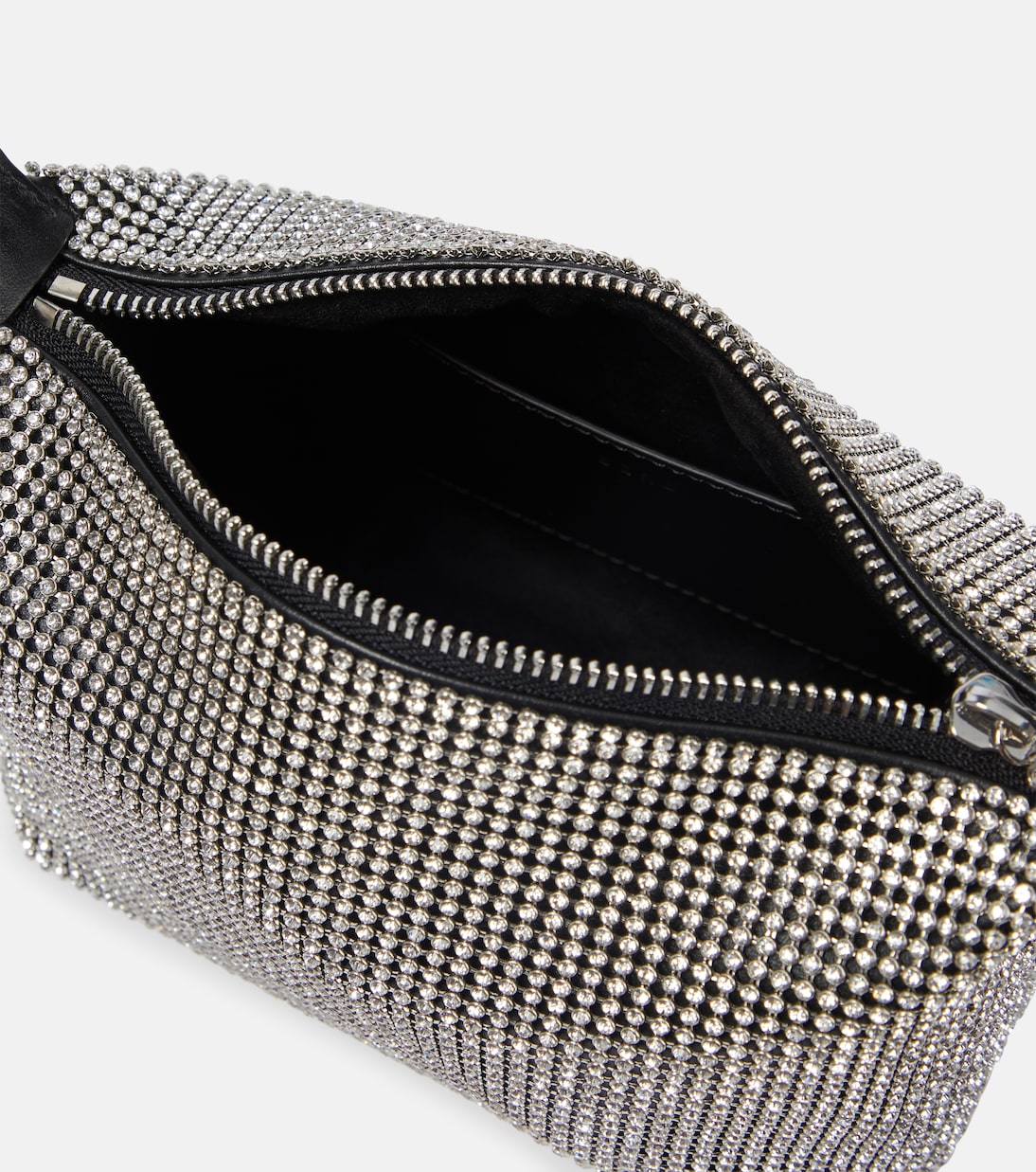 Clutch Moonbag mit Leder und Kristallen | Eéra