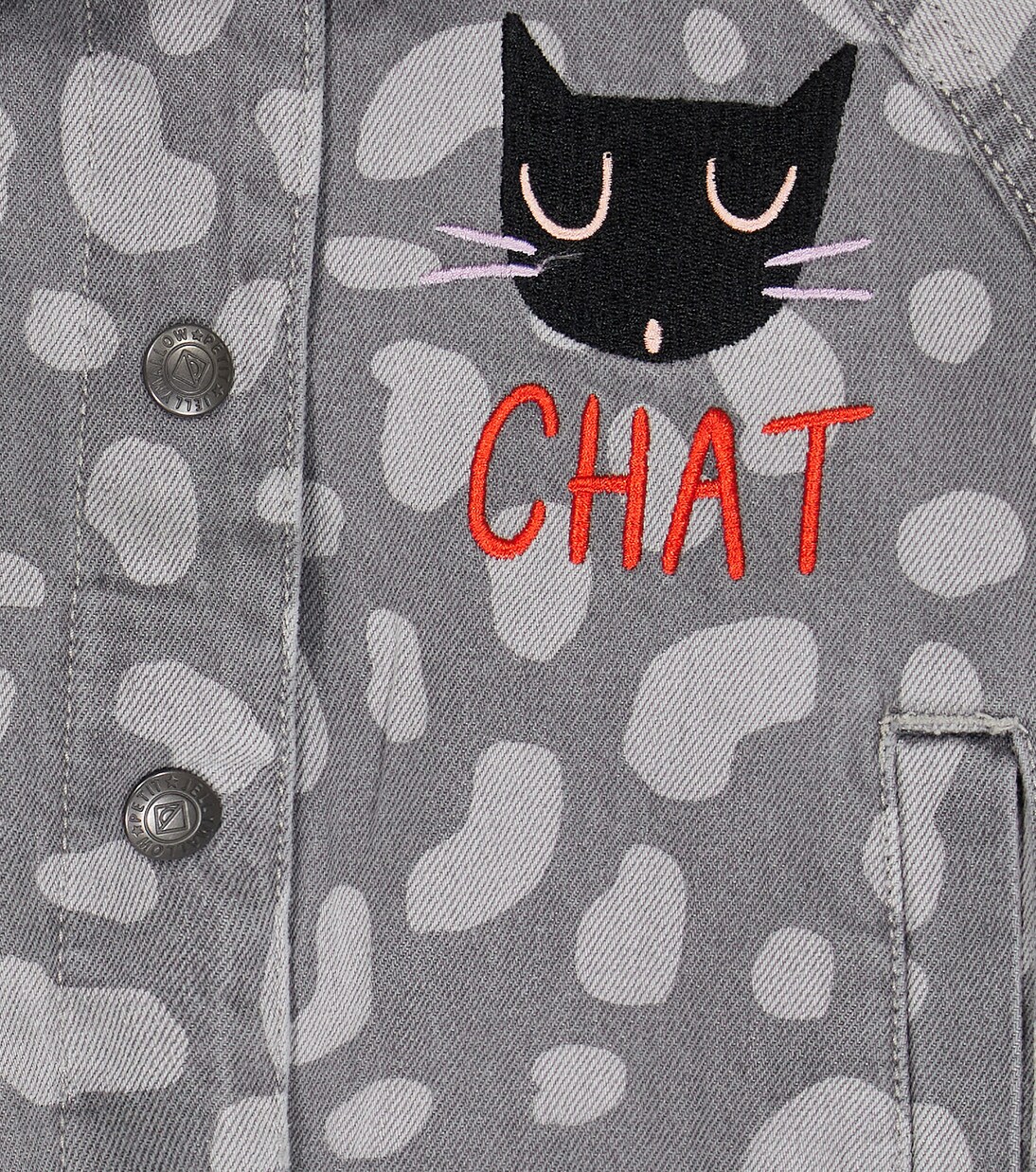 Veste Chat en jean | Jellymallow