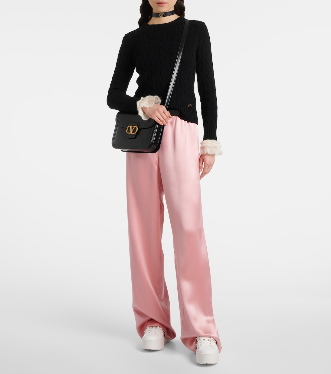 Plateau-Sneakers Rockstud Untitled aus Leder | Valentino Garavani