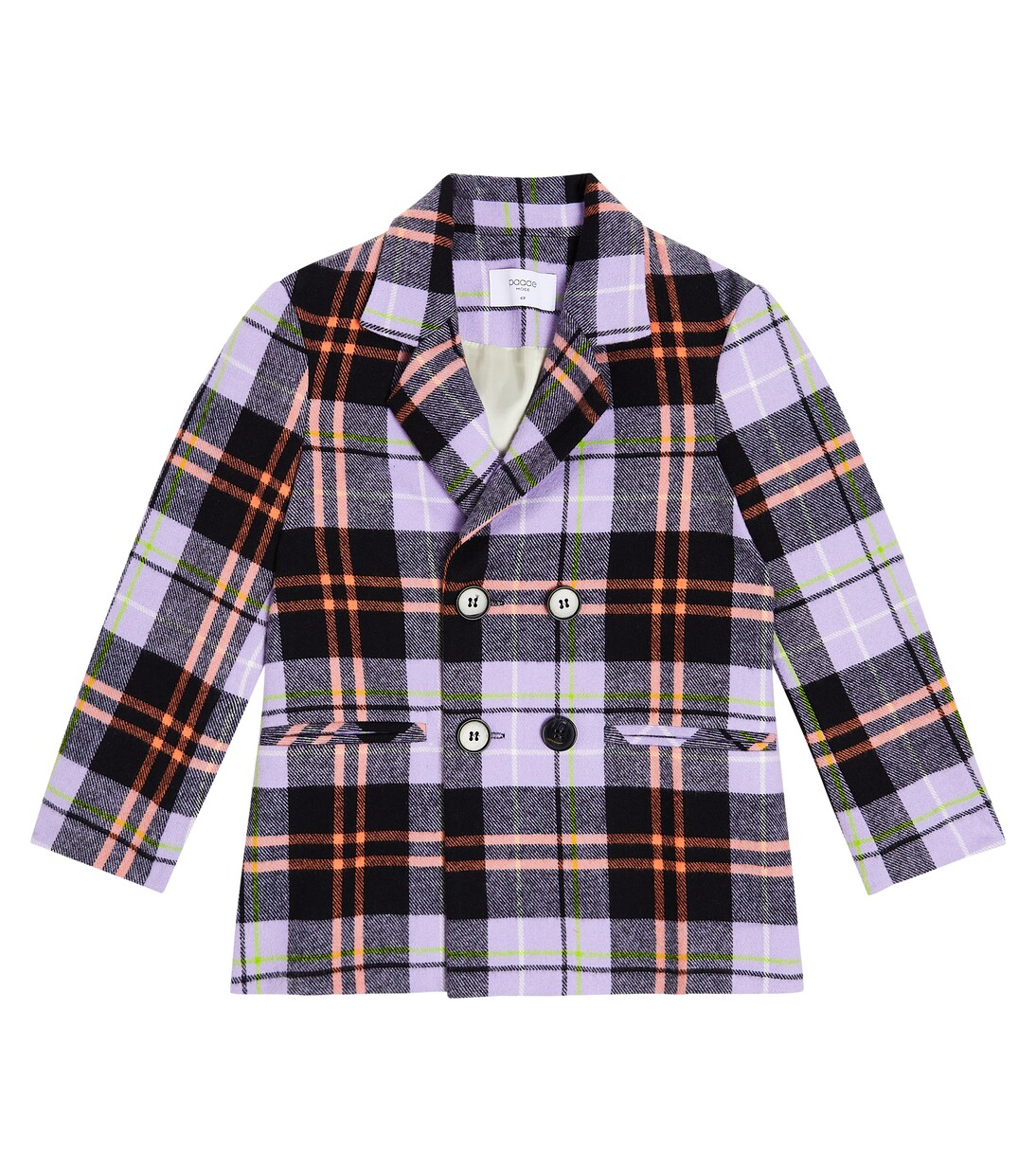 Double-breasted check cotton blazer | Paade Mode