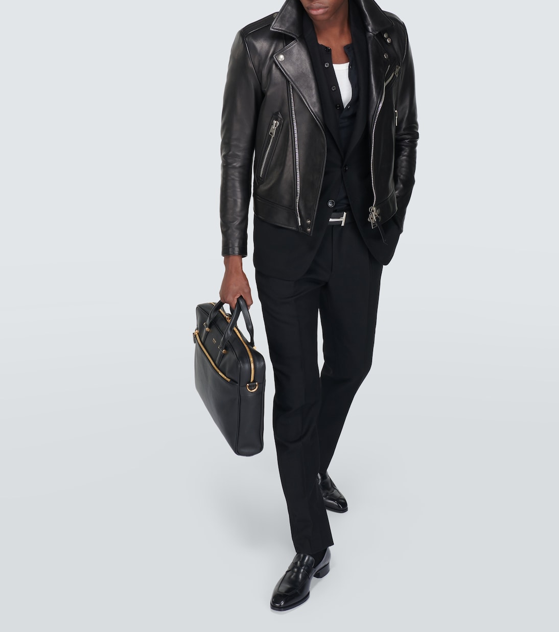 Camiseta Henley acanalada de jersey | Tom Ford