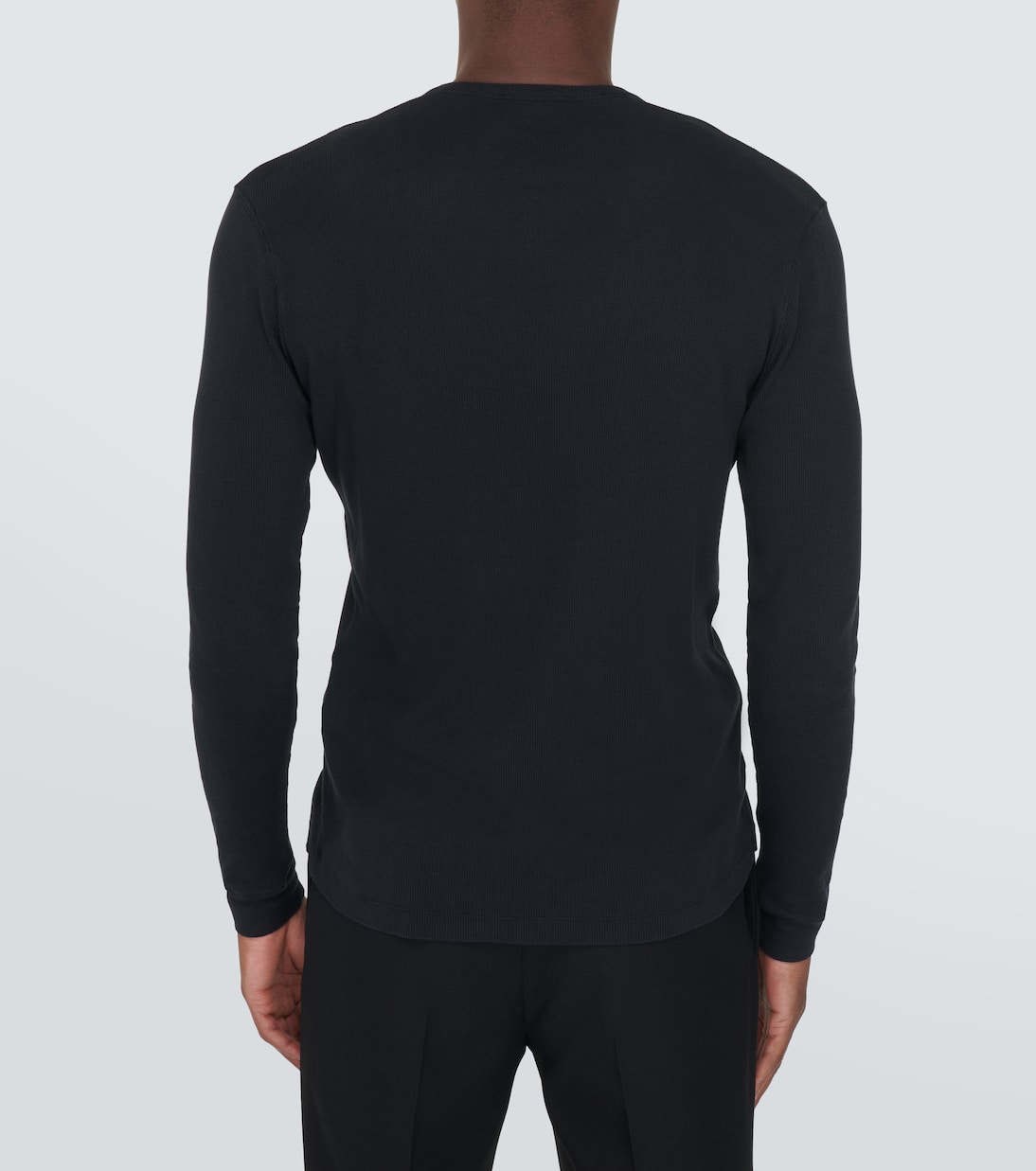 Camiseta Henley acanalada de jersey | Tom Ford