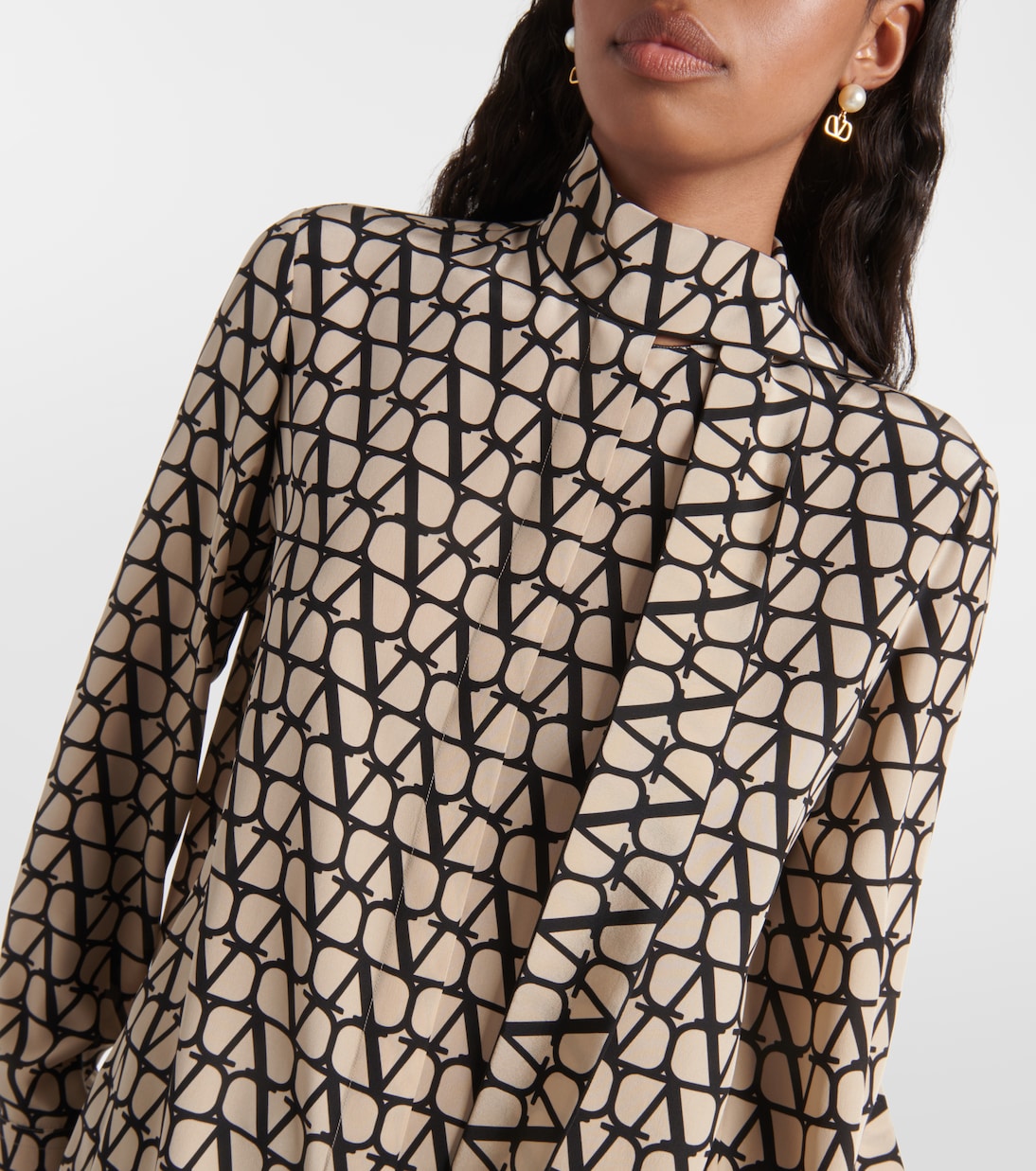 Bluse Toile Iconographe aus Crêpe de Chine aus Seide | Valentino