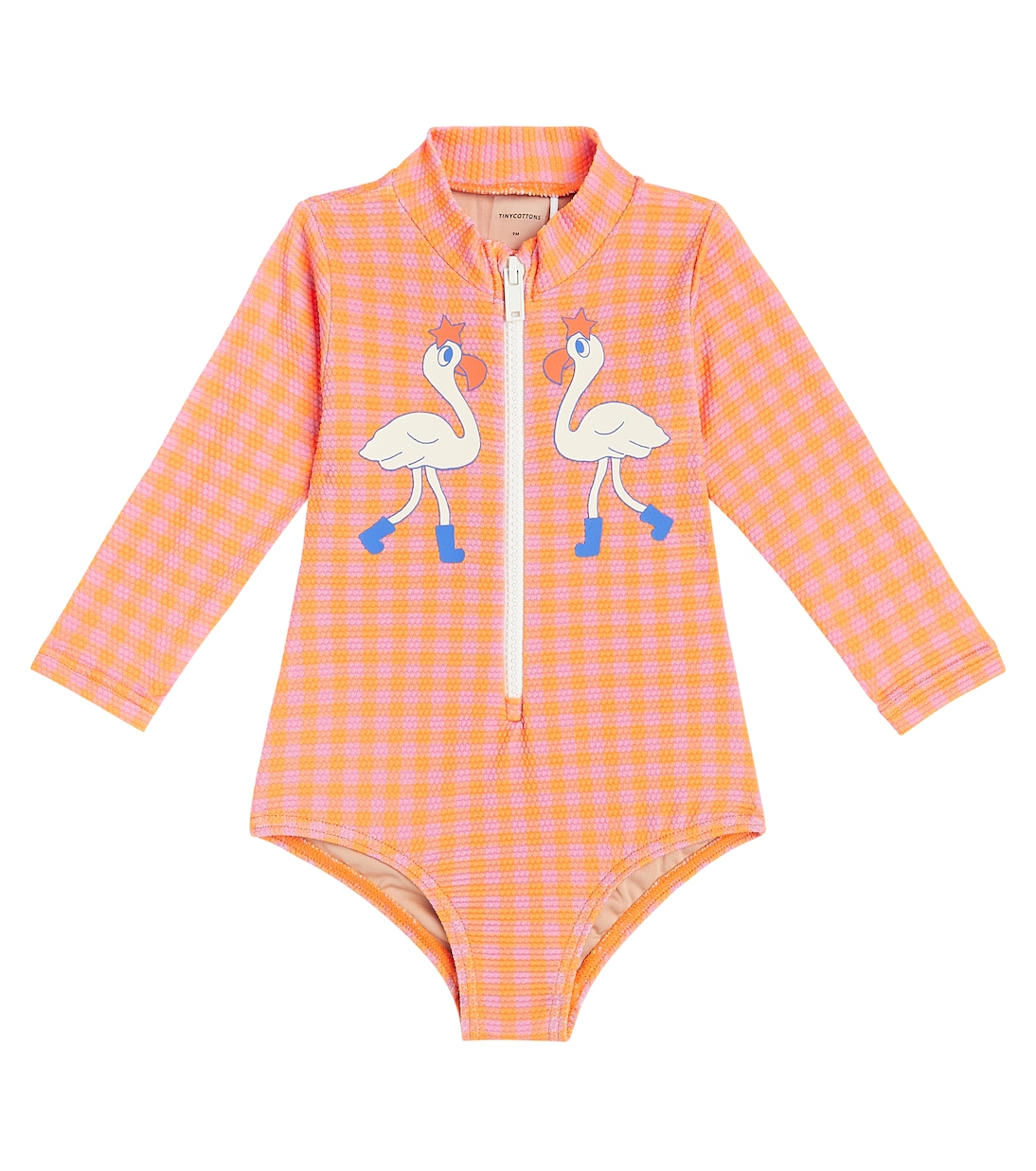 Baby Flamingos rashguard swimsuit | Tinycottons