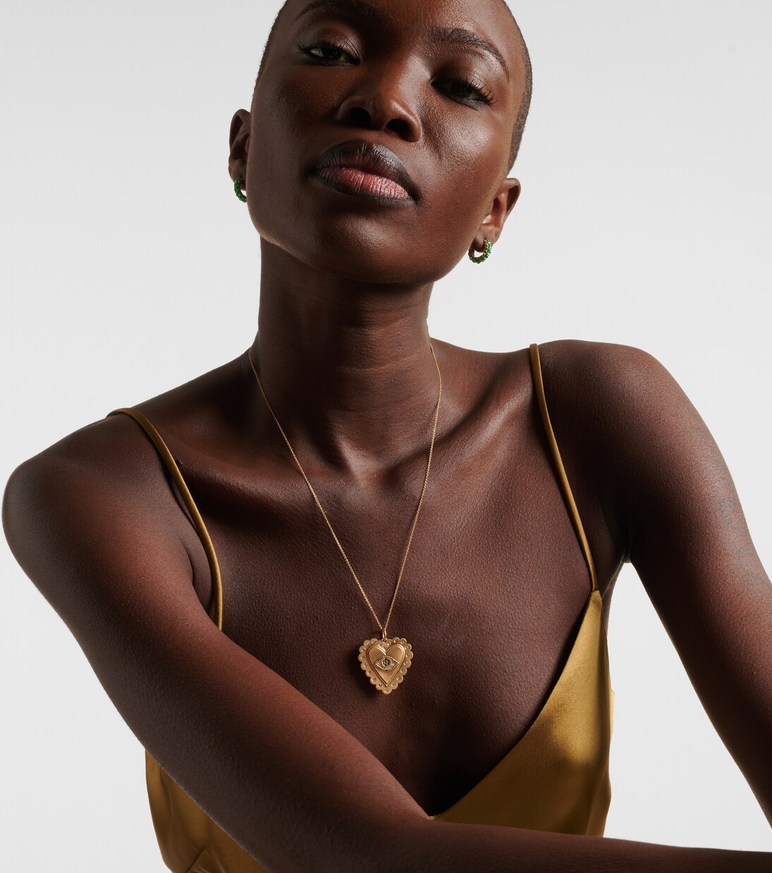 Collana in oro 18kt con diamanti e tsavoriti | Ileana Makri