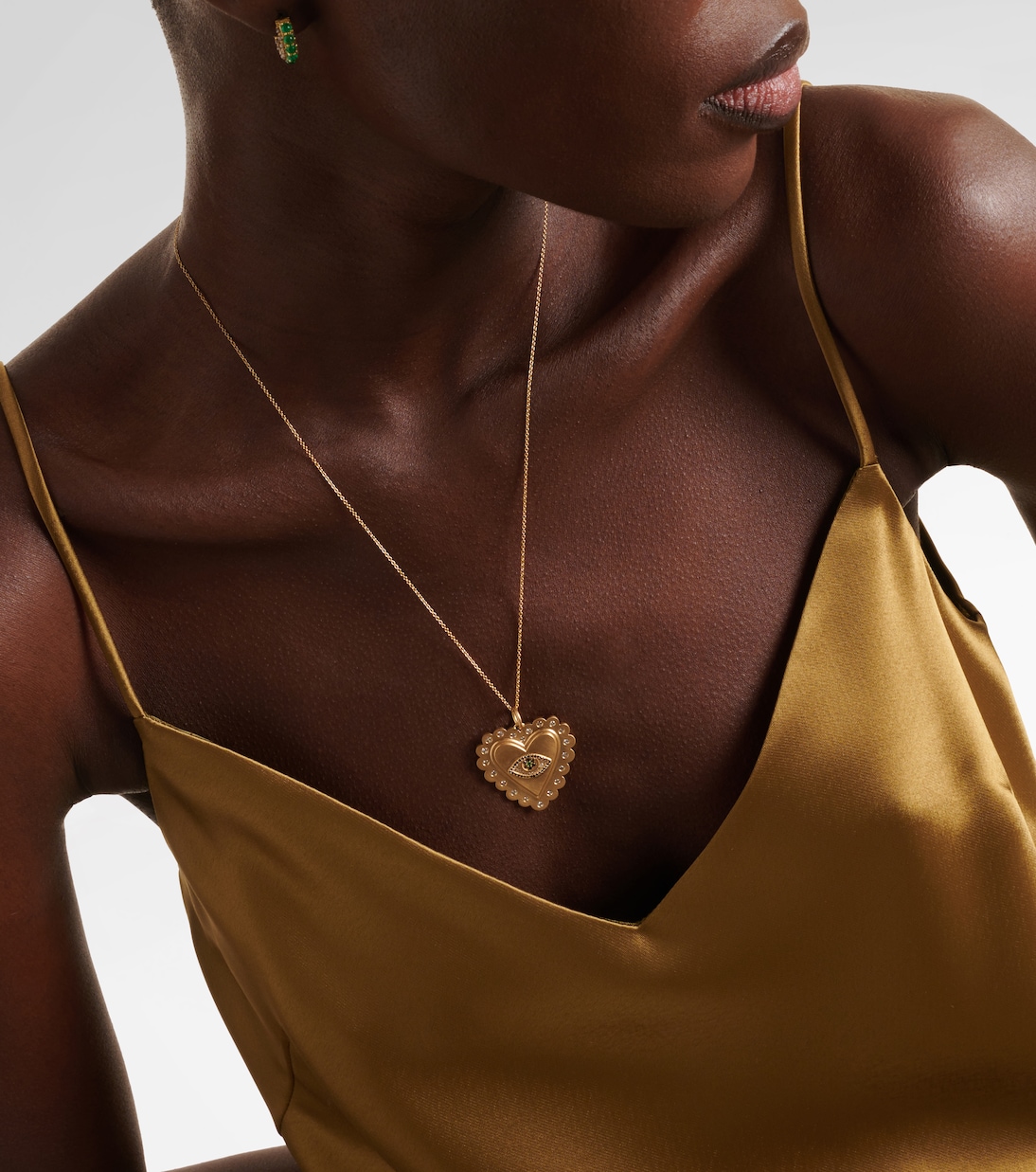 Collana in oro 18kt con diamanti e tsavoriti | Ileana Makri