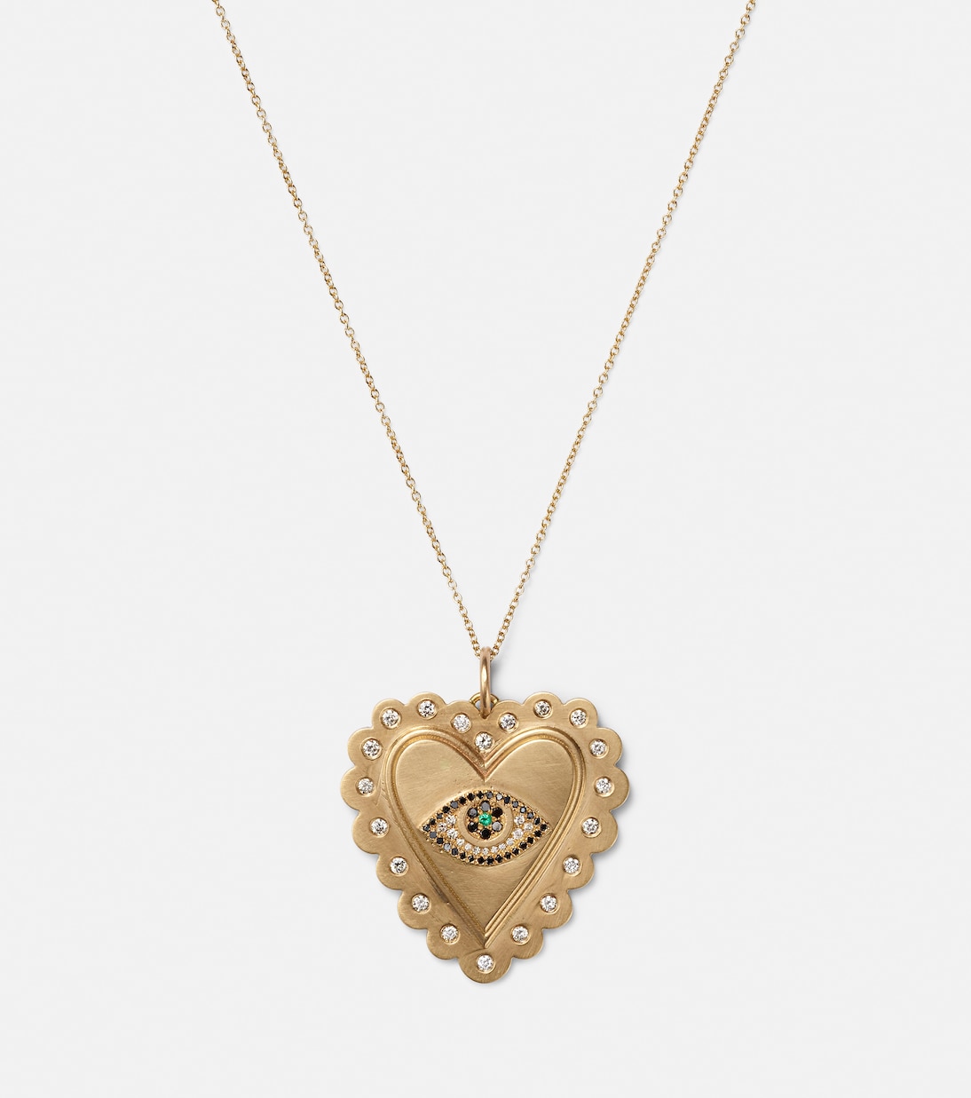 Collana in oro 18kt con diamanti e tsavoriti | Ileana Makri