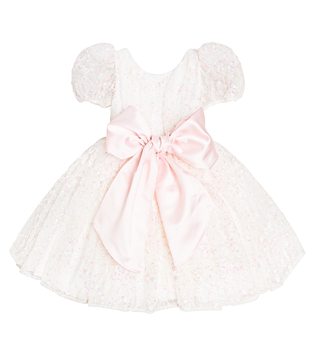 Ludovica embellished puff-sleeve tulle dress | Monnalisa