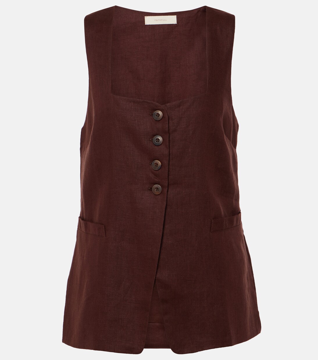 Maya linen vest | Faithfull