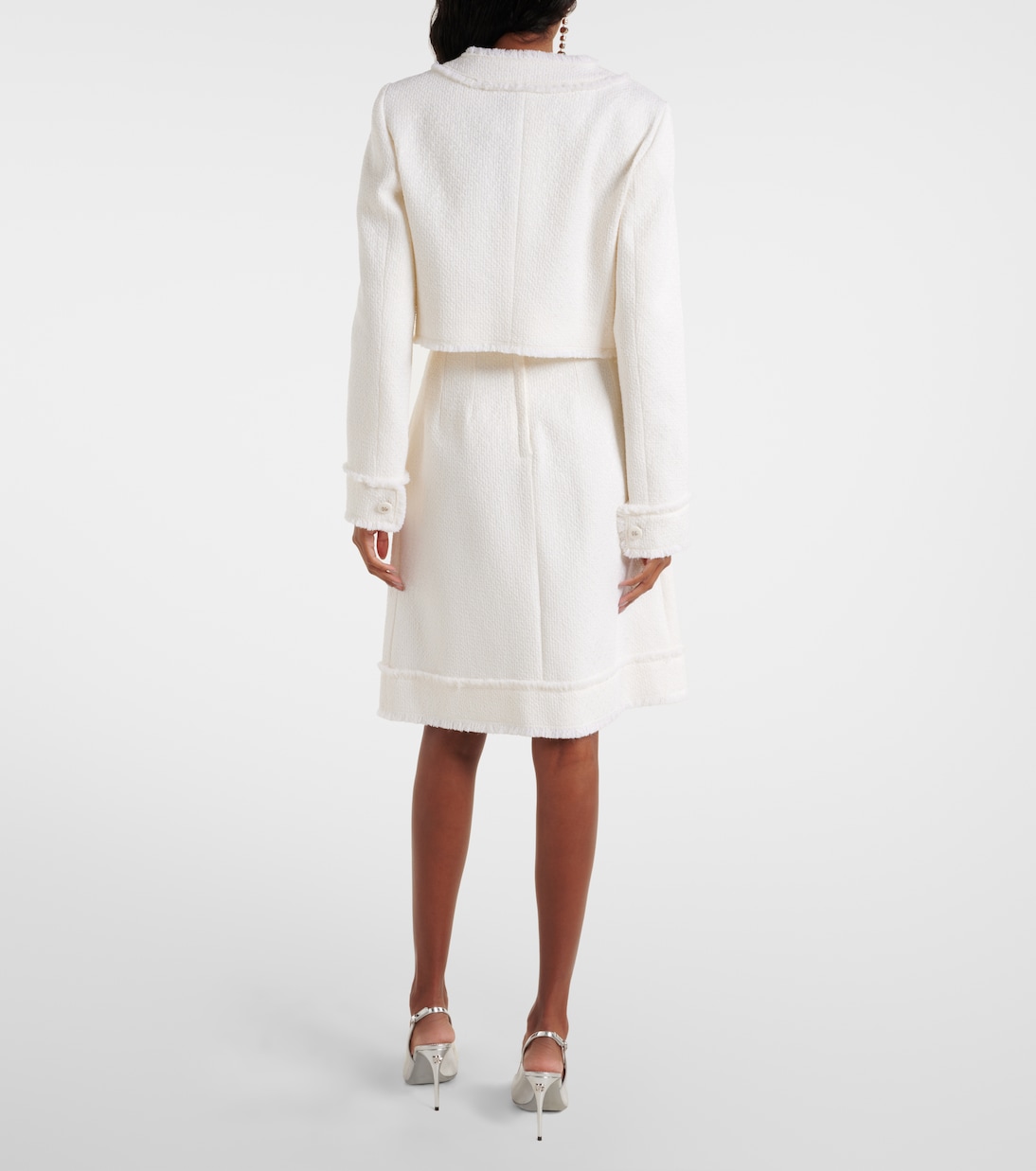 Cropped wool-blend tweed jacket | Dolce&Gabbana