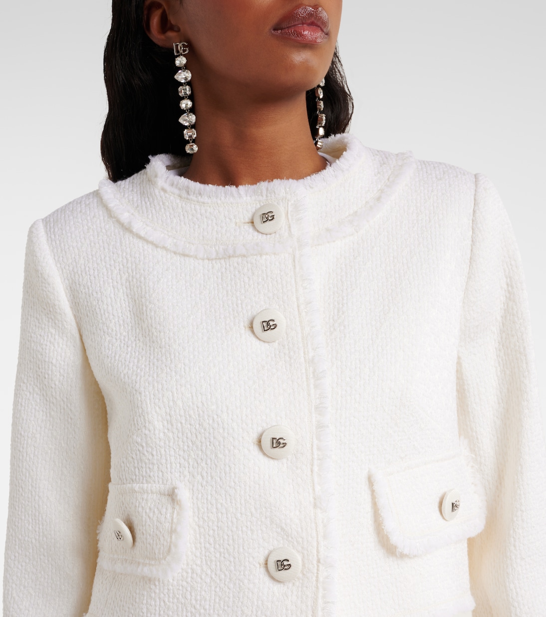 Cropped wool-blend tweed jacket | Dolce&Gabbana