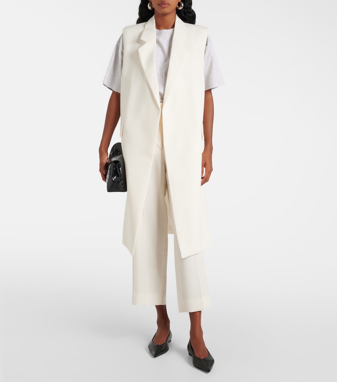 Gerade High-Rise Cropped-Hose | Toteme