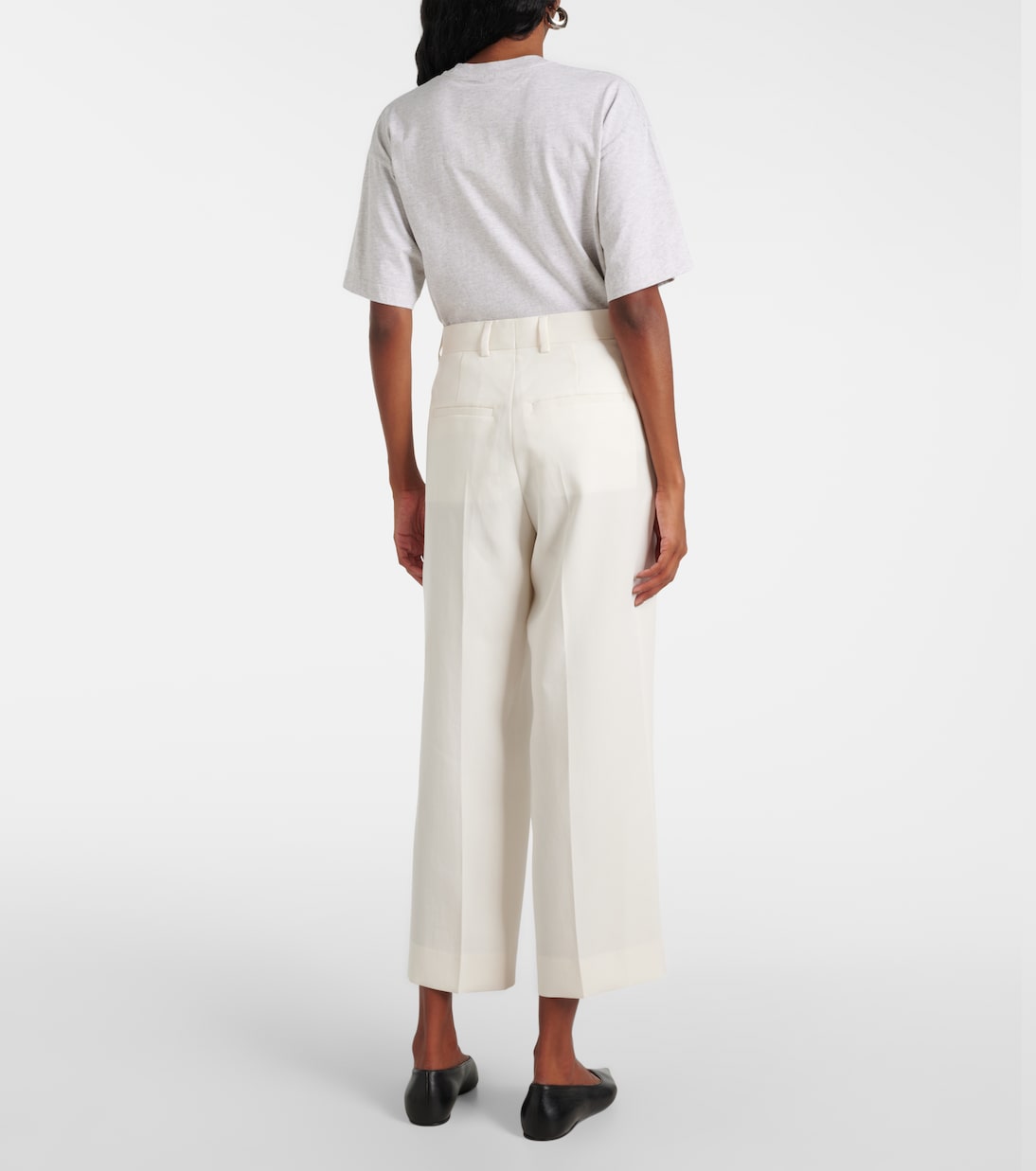 Gerade High-Rise Cropped-Hose | Toteme