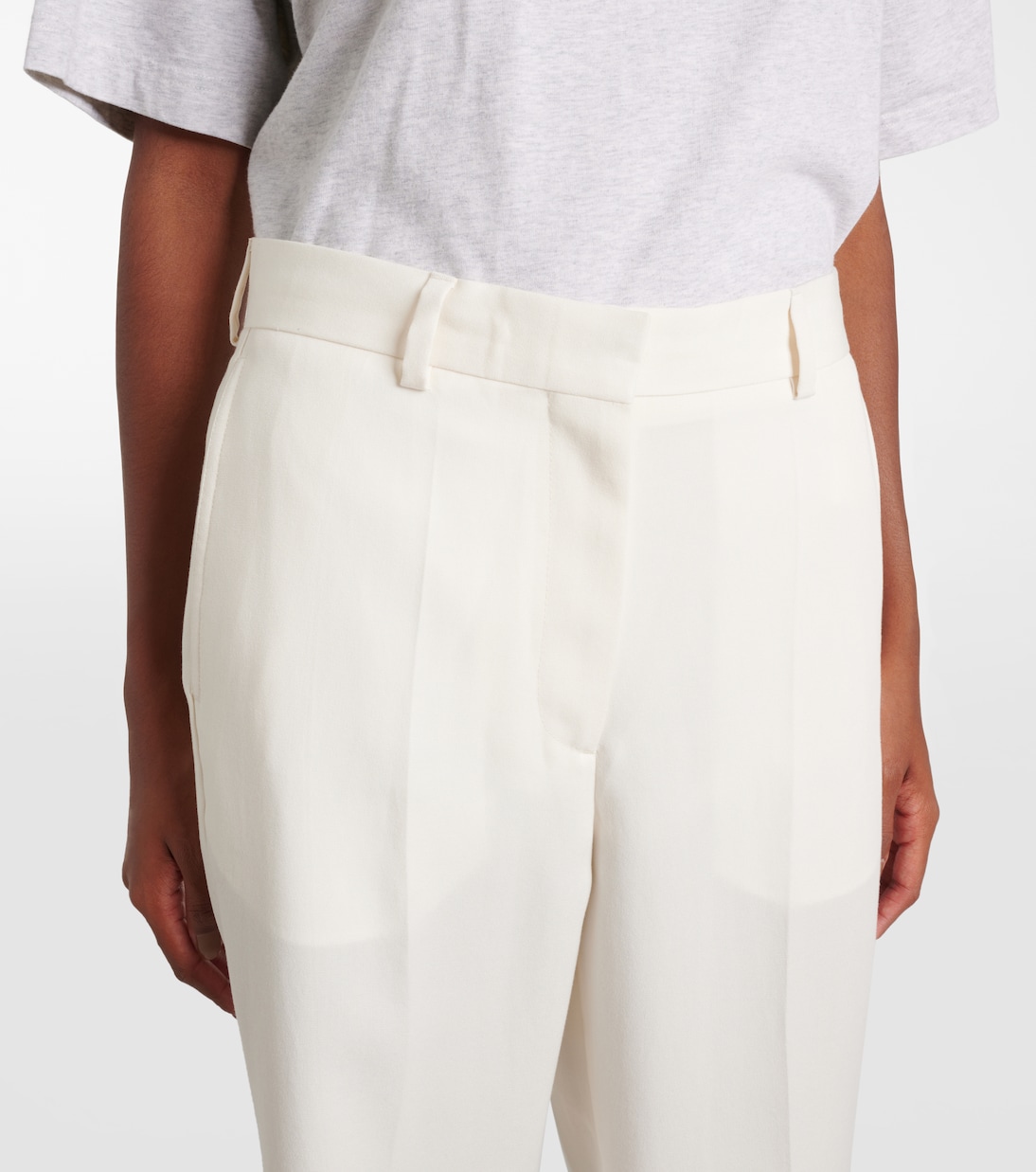 Gerade High-Rise Cropped-Hose | Toteme