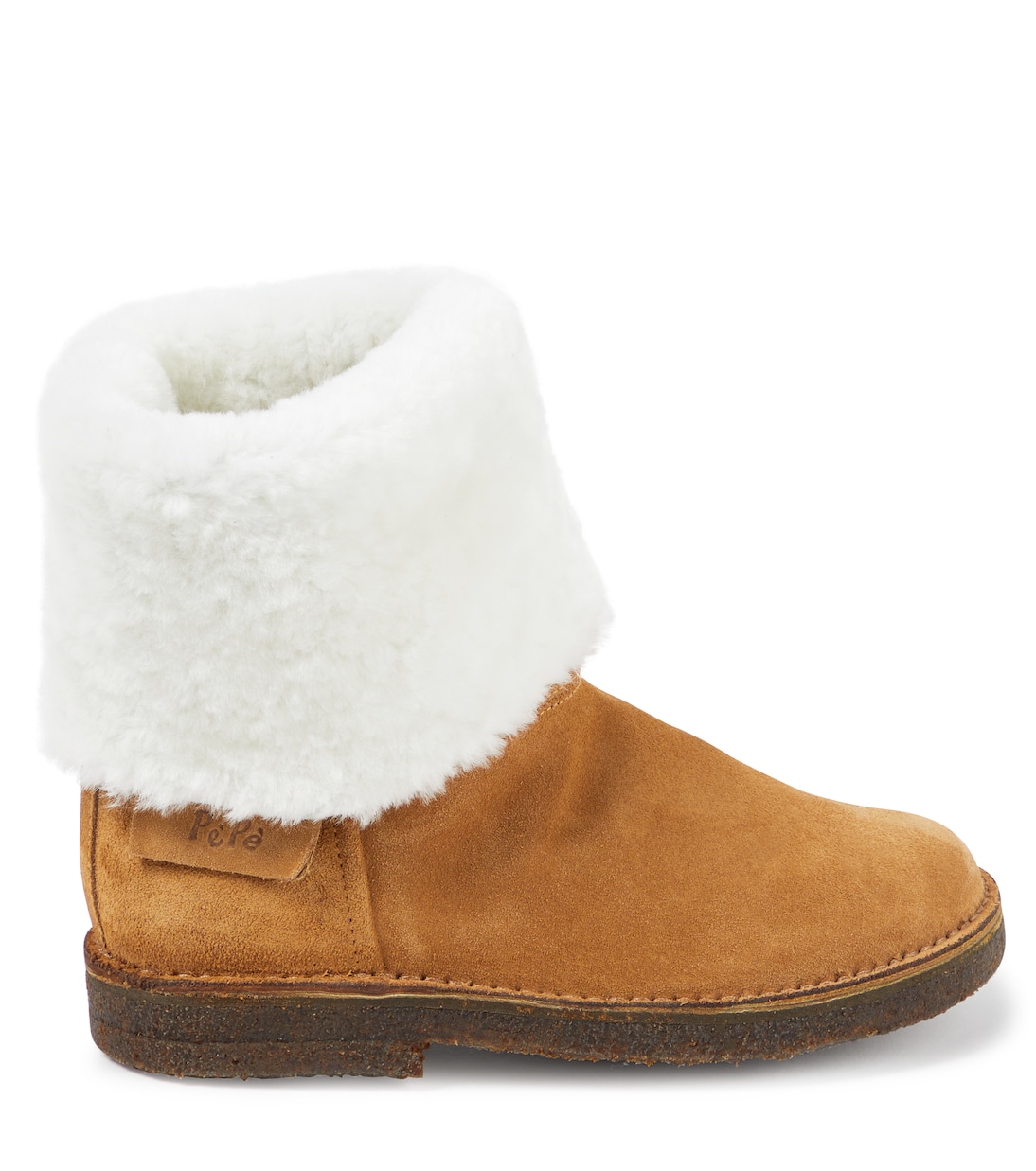 Shearling-trimmed suede ankle boots | PèPè