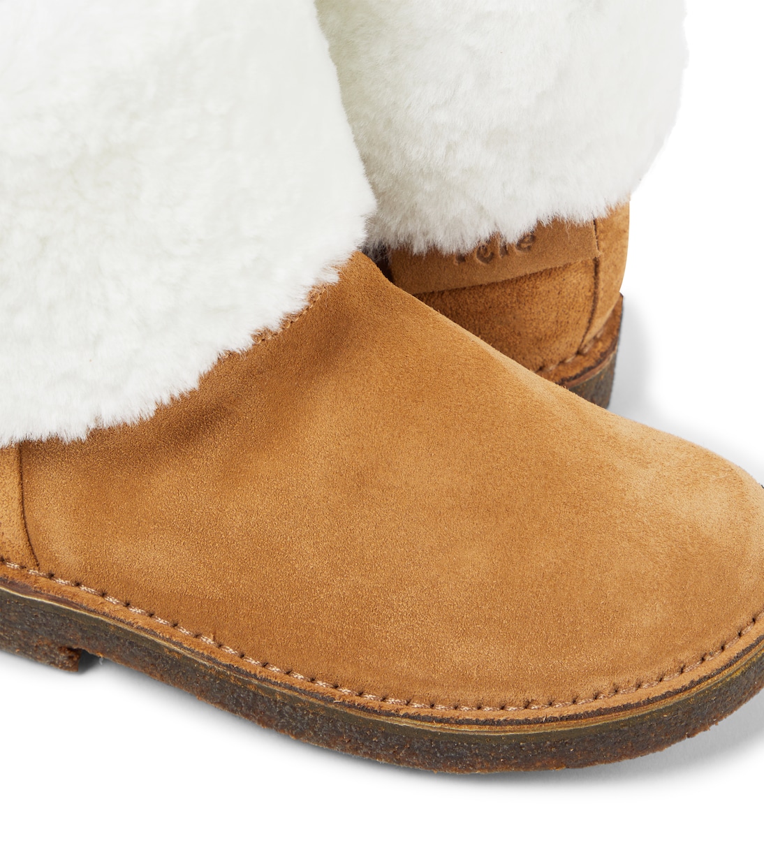 Shearling-trimmed suede ankle boots | PèPè