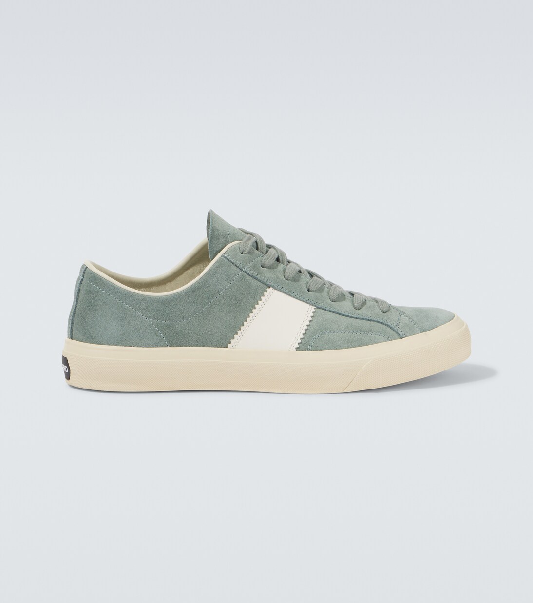 Cambridge leather-trimmed suede sneakers | Tom Ford