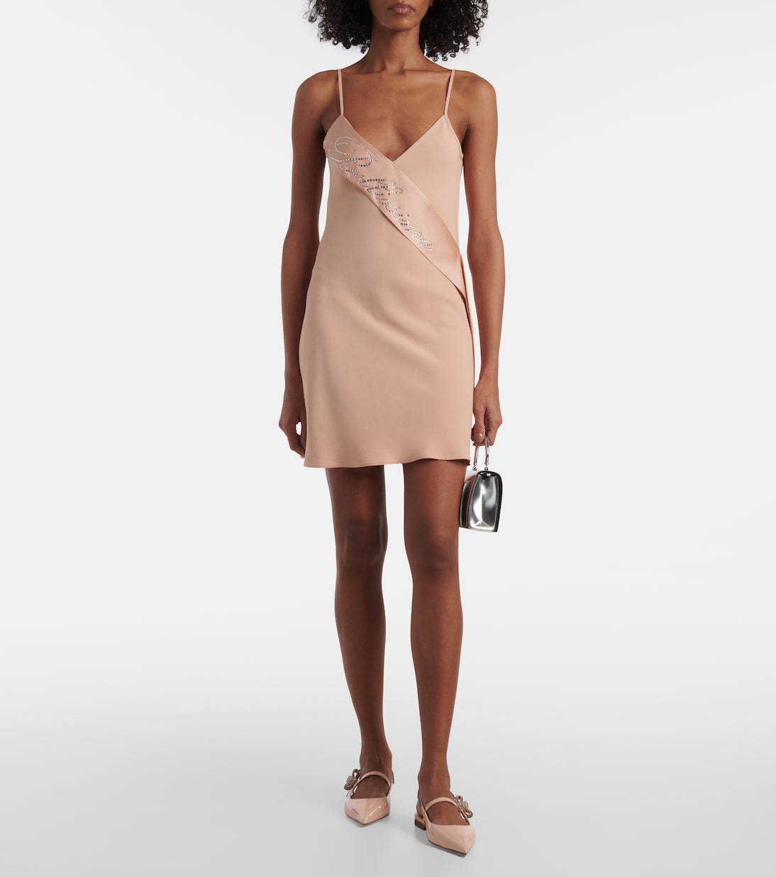 Crystal Cube patent leather slingback flats | Mach & Mach