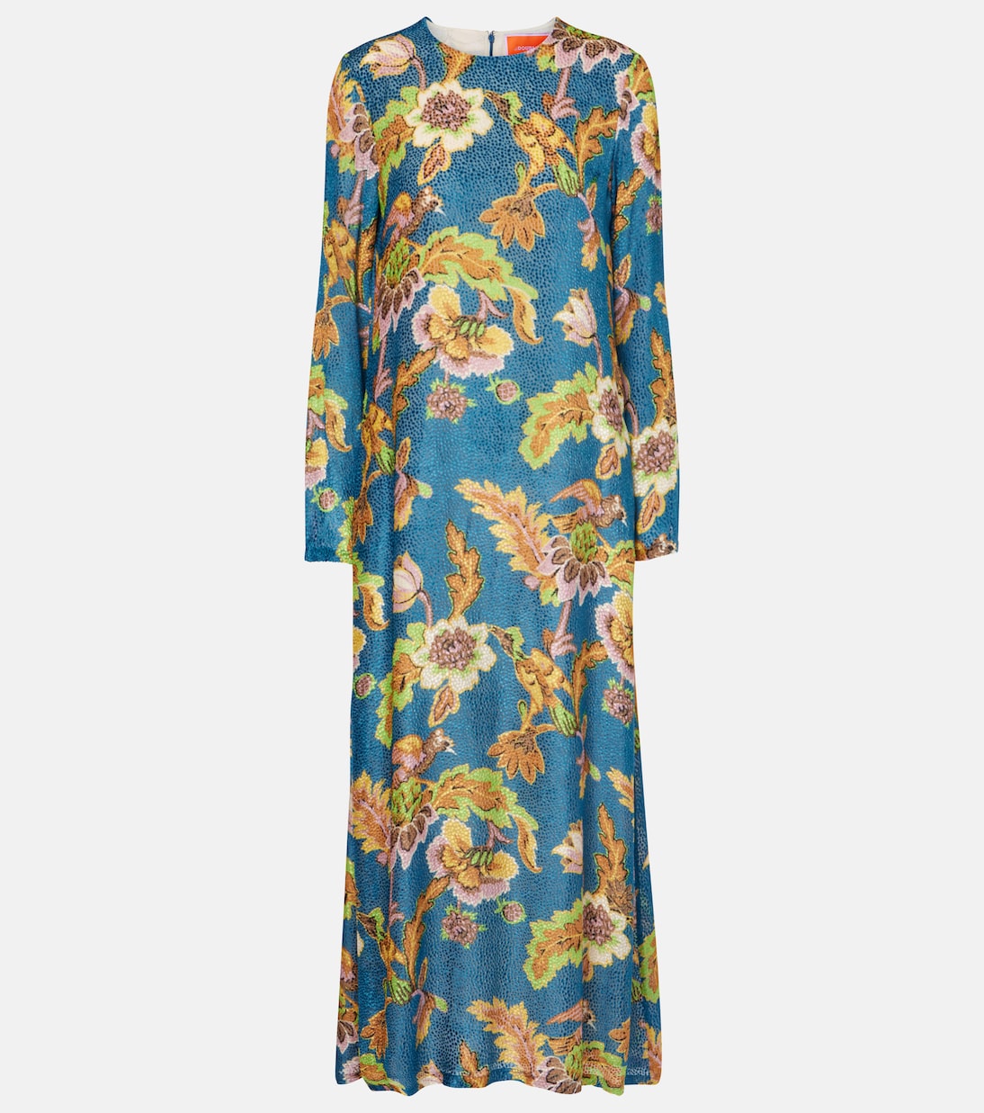 Swing printed devorée velvet maxi dress | La DoubleJ