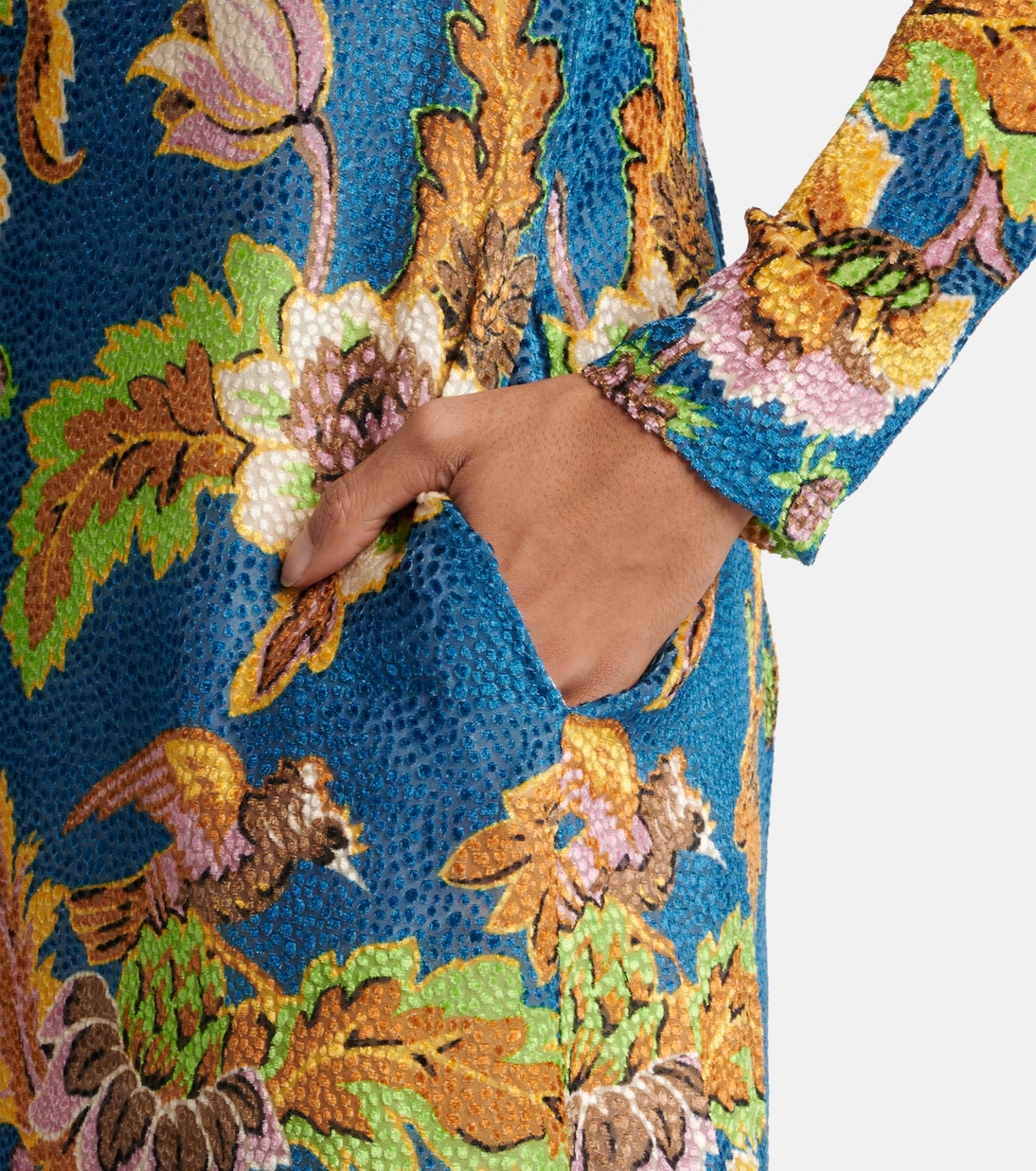 Swing printed devorée velvet maxi dress | La DoubleJ