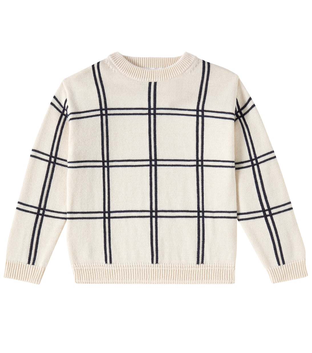 Erwin checked wool and cotton sweater | Bonpoint