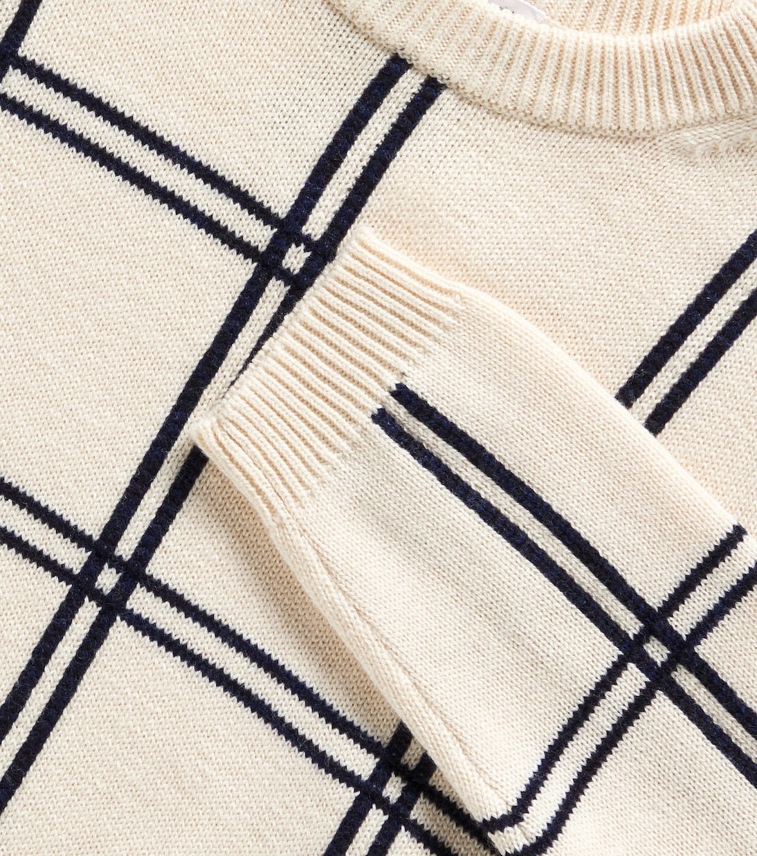 Erwin checked wool and cotton sweater | Bonpoint