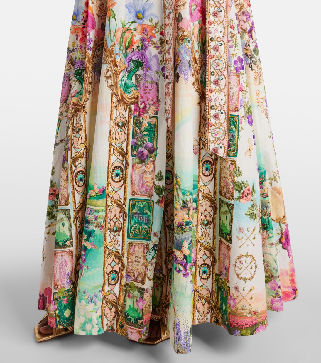 Falda envolvente de algodón estampada | Camilla