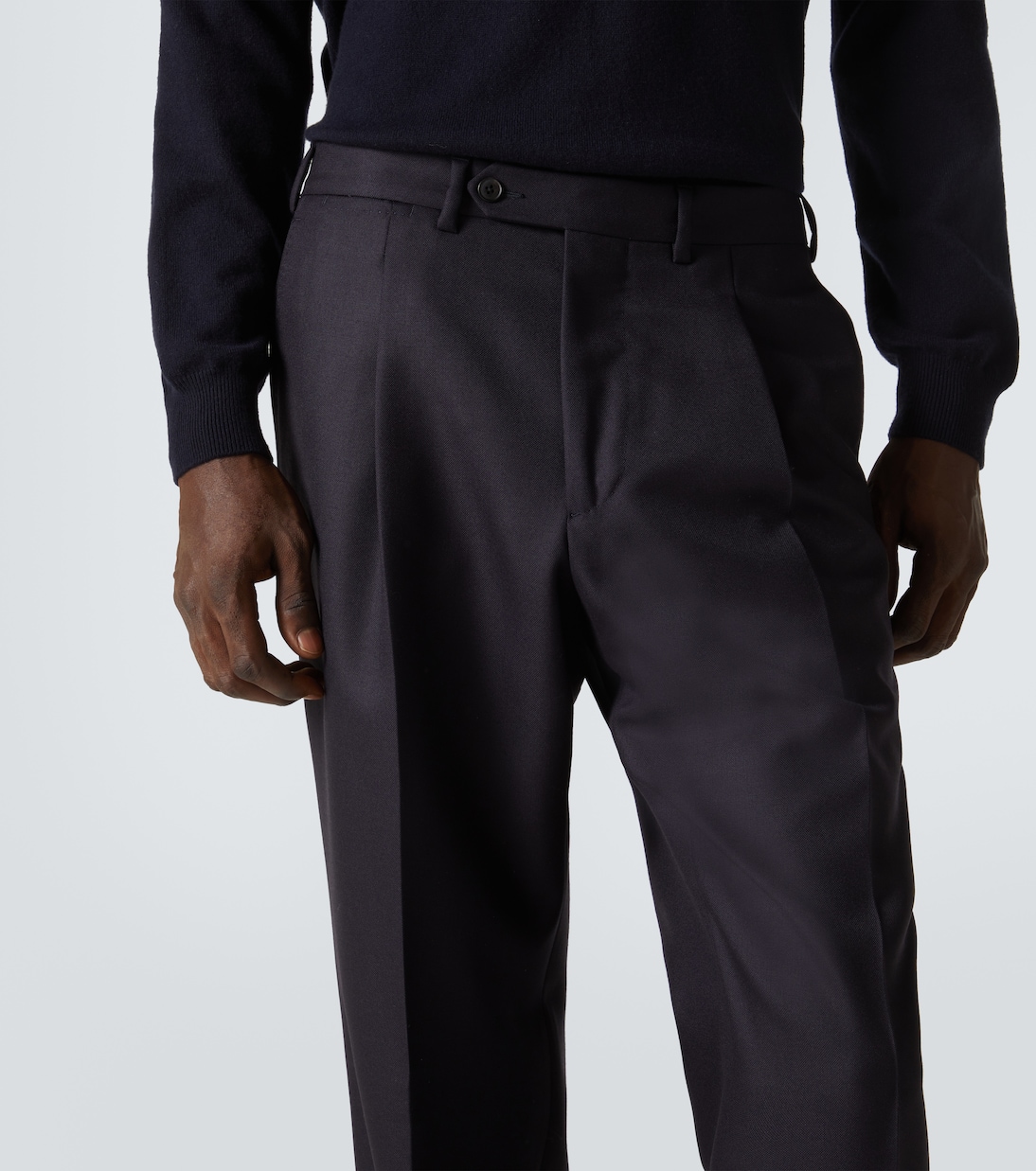 Gerade Hose Amo aus Woll-Twill | Saman Amel